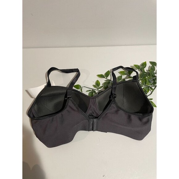 Hanes Comfort Evolution Wire-Free Bra Gray/Black Medium - Picture 2 of 7